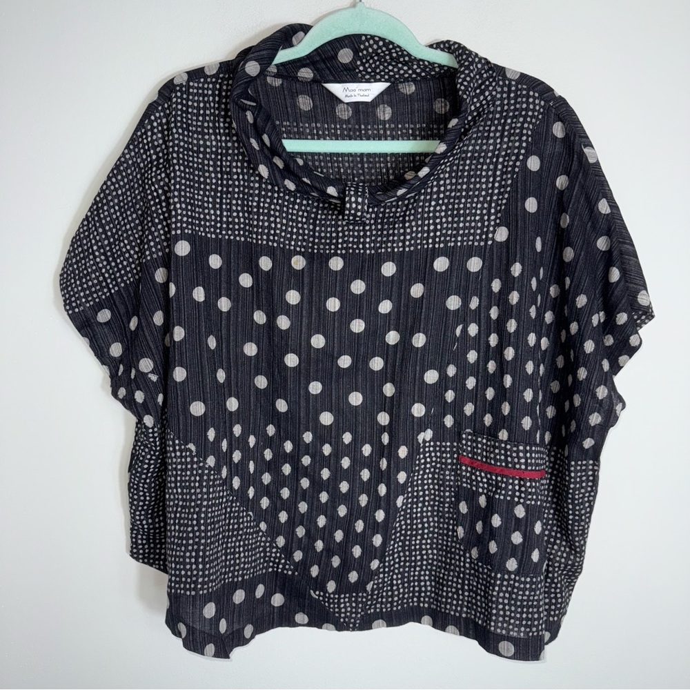 Mao Mam Made in Thailand Oversized Top-Lagenlook-Short Sleeve-One Size - Picture 2 of 10